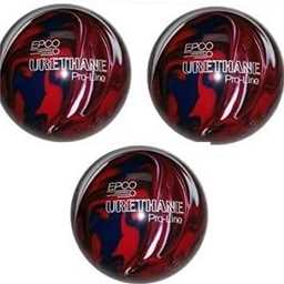 EPCO Duckpin Bowling Balls- Urethane - Dark Red, Royal & White - (5 inch- 3lbs. 12 oz.) 3 Balls