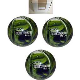 EPCO Duckpin Bowling Balls - Urethane - Lime Green, White & Navy - (5 inch- 3lbs. 12 oz.) 3 Balls