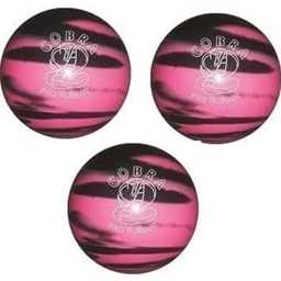 EPCO Duckpin Bowling Ball - Cobra Pro Rubber - Pink & Black (5 inch- 3lbs. 10oz.) - 3 Balls