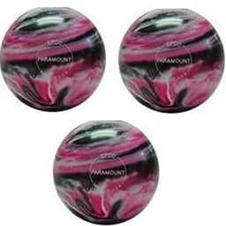 EPCO Duckpin Bowling Balls- Marbleized - Magenta, Black & White (4 3/4 inch- 3lbs. 10 oz.) 3 Balls