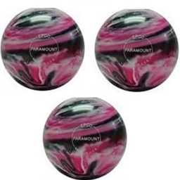 Duckpin Bowling Balls - Marbleized - Magenta, Black & White (4 3/4 inch- 3lbs. 6 oz.) 3 Balls