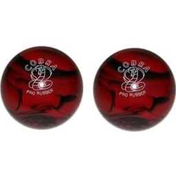 EPCO Duckpin Bowling Ball - Cobra Pro Rubber - Red & Black (4 7/8 inch- 3lbs. 12oz.) - 2 Balls