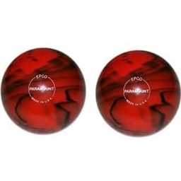 EPCO Duckpin Bowling Balls- Marbleized Glow - Red & Black (4 7/8 inch - 3lbs 8oz) 2 Balls