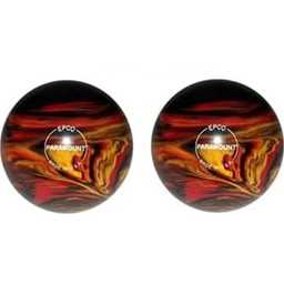 EPCO Duckpin Bowling Balls- Marbleized - Black, Red & Yellow (5 inch- 3lbs. 12 oz.) 2 Balls