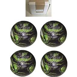 EPCO Candlepin Bowling Balls - Cobra Pro Rubber - Purple, Lime & White (4 1/2 inch- 2lbs. 6oz.) - 4 Balls