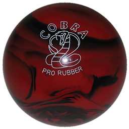 EPCO Duckpin Bowling Ball - Cobra Pro Rubber - Red & Black (5 inch- 3lbs. 12oz.) 1 Ball