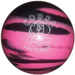 EPCO Duckpin Bowling Ball - Cobra Pro Rubber - Pink & Black (5 inch- 3lbs. 12oz.) 1 Ball