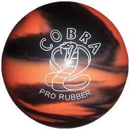 EPCO Duckpin Bowling Ball - Cobra Pro Rubber - Orange & Black (5 inch- 3lbs. 8oz.) 1 Ball