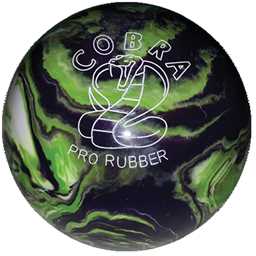 EPCO Duckpin Bowling Ball - Cobra Pro Rubber - Purple, Lime & White (4 3/4 inch- 3lbs. 6oz.) 1 Ball