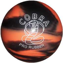 EPCO Duckpin Bowling Ball - Cobra Pro Rubber - Orange & Black (4 3/4 inch- 3lbs. 10oz.) 1 Ball