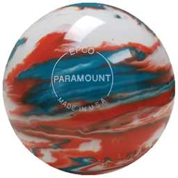 EPCO Duckpin Bowling Ball -Marbleized - Turquoise, Orange & White (4 3/4 inch- 3lbs. 10 oz.) 1 Ball