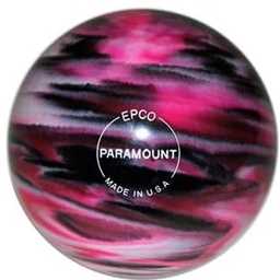 EPCO Candlepin Bowling Ball- Marbleized - Magenta, Black & White (4 1/2 inch- 2lbs. 5oz.) 1 Ball