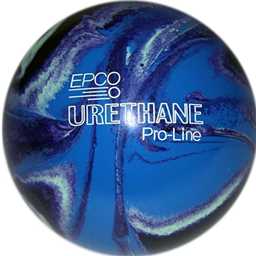 EPCO Candlepin Bowling Ball- Rubber - Royal with White & Black (4 1/2 inch- 2lbs. 6oz.) 1 Ball