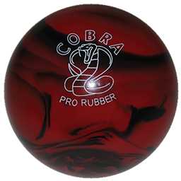 EPCO Duckpin Bowling Ball - Cobra Pro Rubber - Red & Black (5 inch- 3lbs. 8oz.) 1 Ball