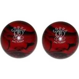 EPCO Duckpin Bowling Ball - Cobra Pro Rubber - Red & Black (4 3/4 inch- 3lbs. 10oz.) - 2 Balls