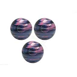 EPCO Duckpin Bowling Balls - Marbleized - Navy, Light Blue & Pink (4 7/8 inch- 3lbs. 10 oz.) 3 Balls