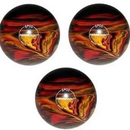 EPCO Duckpin Bowling Balls- Marbleized - Black, Red & Yellow (4 3/4 inch- 3lbs. 10 oz.) 3 Balls