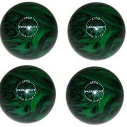 EPCO Candlepin Bowling Balls - Marbleized Glow -Green & Black (4 1/2 inch- 2lbs. 6oz.) 4 Balls