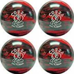 EPCO Candlepin Bowling Ball- Cobra Pro Rubber, Red & Black (4 1/2 inch- 2lbs. 6oz.) 4 Balls