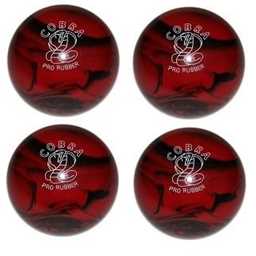 EPCO Candlepin Bowling Balls - Cobra Pro Rubber - Red & Black (4 1/2 inch- 2lbs. 6oz.) 4 Balls