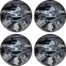 EPCO Cobra Pro Rubber Candlepin Bowling Ball-Grey & Black (4 1/2 inch, 2lbs, 7 oz.) 4 Balls