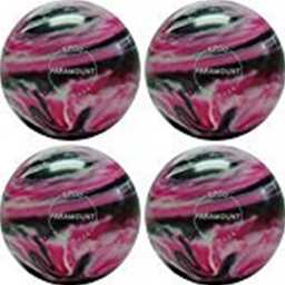 EPCO Candlepin Bowling Ball- Marbleized - Magenta, Black & White (4 1/2 inch- 2lbs. 7oz.) 4 Balls