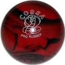 EPCO Candlepin Bowling Ball- Cobra Pro Rubber - Red & Black (4 1/2 inch- 2lbs. 6oz.) 1 Ball