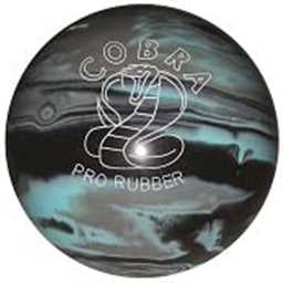 EPCO Candlepin Bowling Ball- Cobra Pro Rubber - Black, Light Blue & Grey (4 1/2 inch- 2lbs.7oz.) 1 Ball