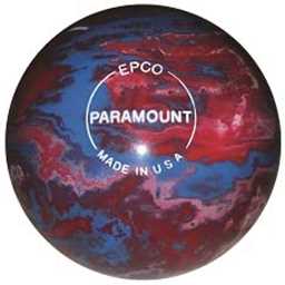 EPCO Candlepin Bowling Ball- Single - Marbleized - Royal, Red & White (4 1/2 inch- 2lbs.7oz.)