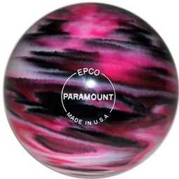 EPCO Candlepin Bowling Ball- Marbleized - Magenta, Black & White (4 1/2 inch- 2lbs. 6oz.) 1 Ball