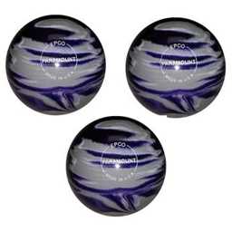 EPCO Duckpin Bowling Balls - Marbleized - Purple, Grey & White (4 7/8 inch- 3lbs. 12 oz.) 3 Balls