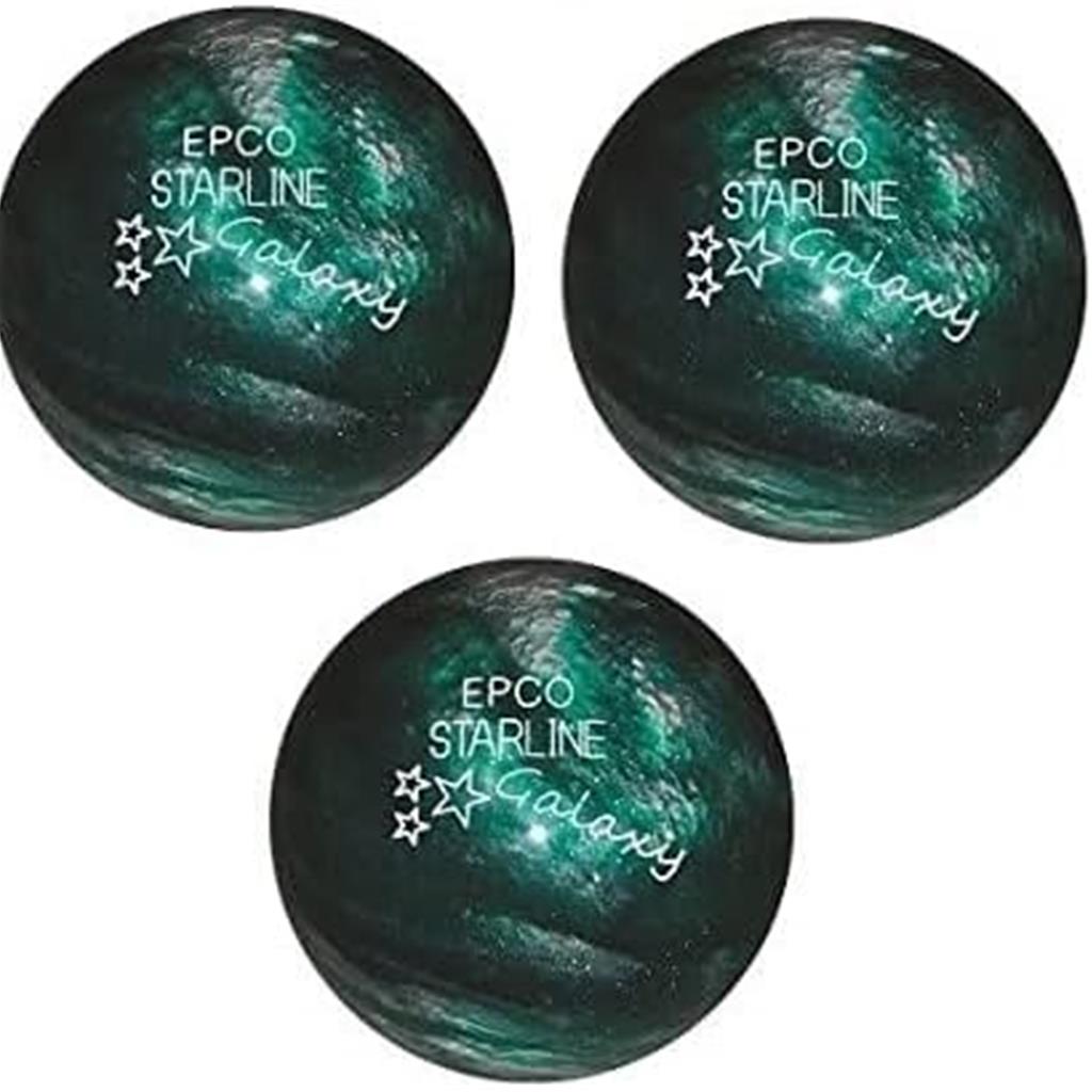 EPCO Duckpin (5-Pin) Starline Galaxy -Green - 4 7/8", 3lbs 8oz- 3 Balls