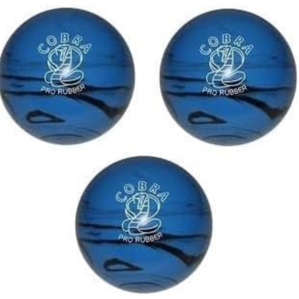 EPCO Duckpin Bowling Ball - Cobra Pro Rubber - Blue & Black (5 inch- 3lbs. 12oz.) - 3 Balls