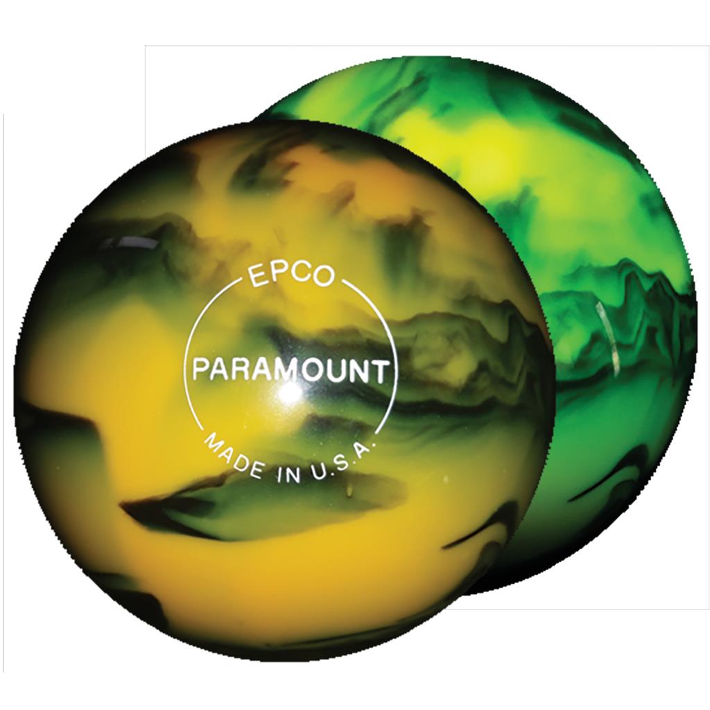 EPCO Duckpin Bowling Balls- Marbleized Glow - Yellow & Black (4 7/8 inch - 3lbs 8oz) 3 Balls