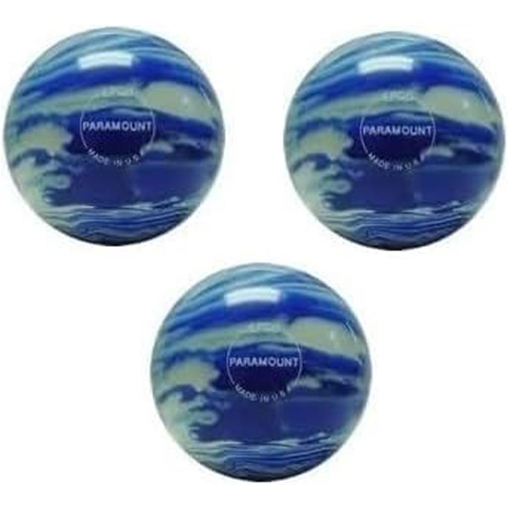  EPCO Duckpin Bowling Balls - Marbleized - Blue & White (4 3/4 inch- 3lbs. 6 oz.) 3 Balls