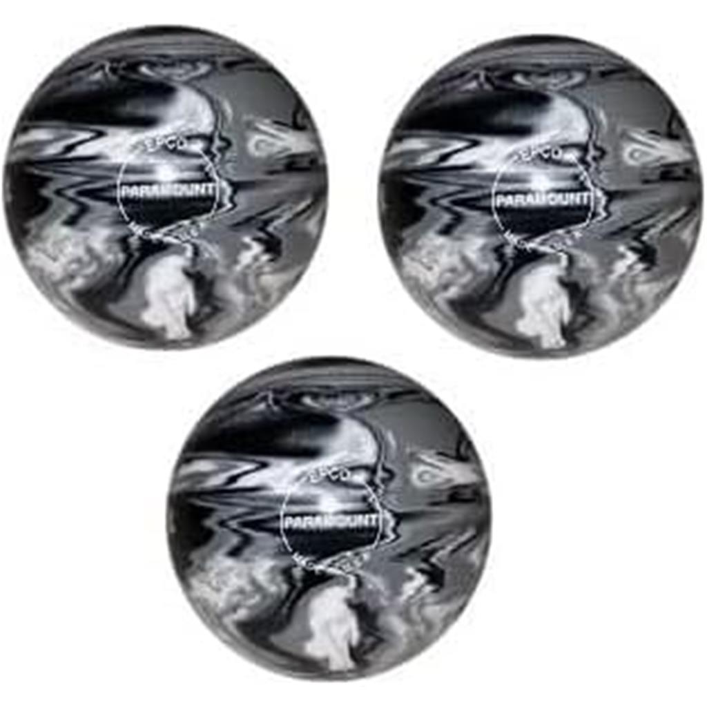 EPCO Duckpin Bowling Balls - Marbleized - Black, White & Grey (4 3/4 inch- 3lbs. 6 oz.) 3 Balls