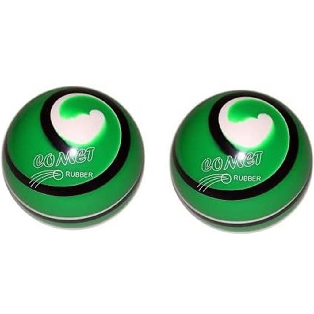 EPCO Duckpin Bowling Balls- Comet Rubber - Green with Black & White (4 7/8 inch- 3lbs. 8 oz.) 2 Balls