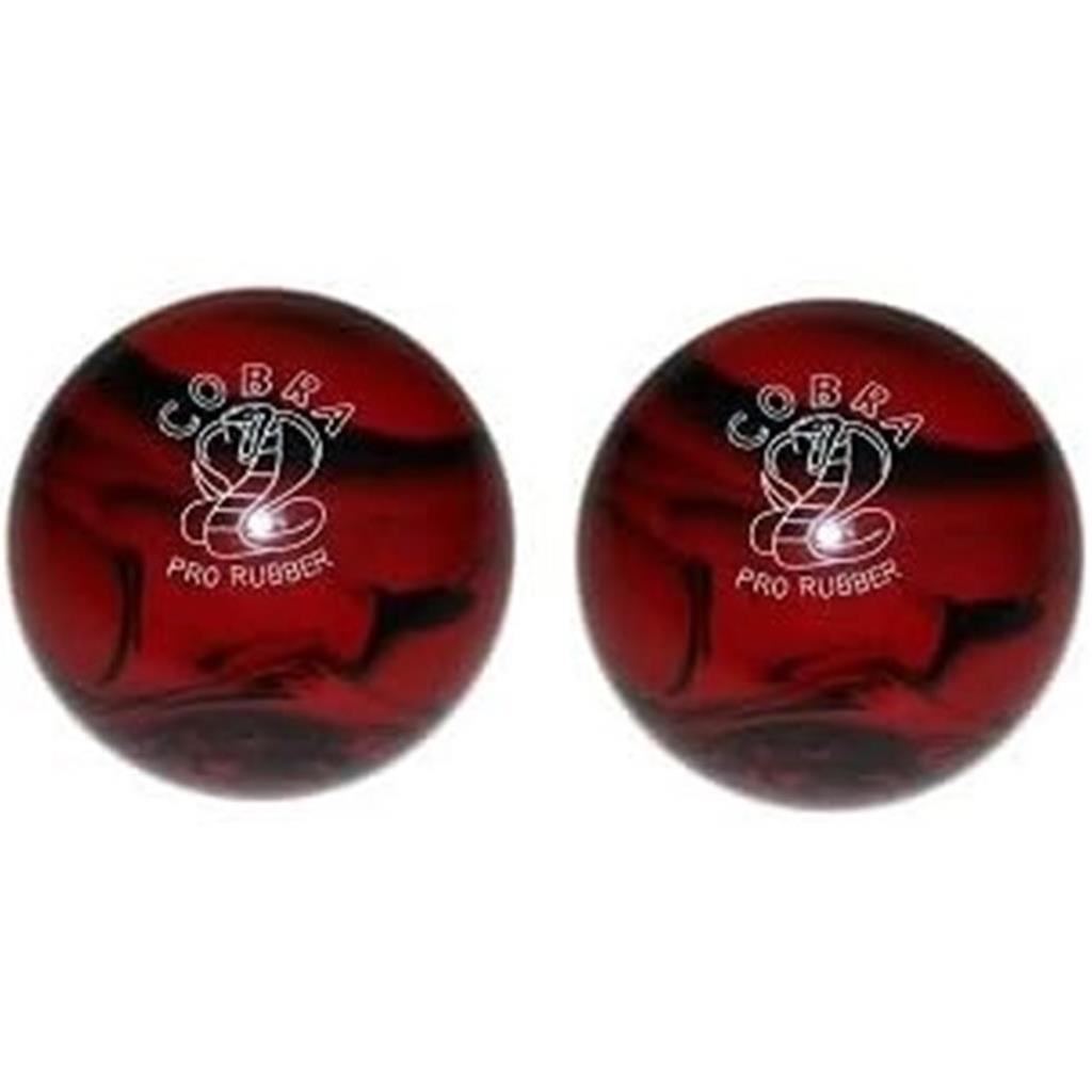 EPCO Duckpin Bowling Ball - Cobra Pro Rubber - Red & Black (4 7/8 inch- 3lbs. 12oz.) - 2 Balls