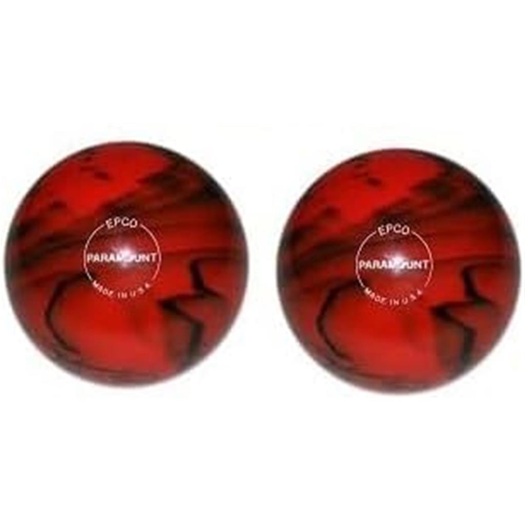 EPCO Duckpin Bowling Balls- Marbleized Glow - Red & Black (4 7/8 inch - 3lbs 8oz) 2 Balls