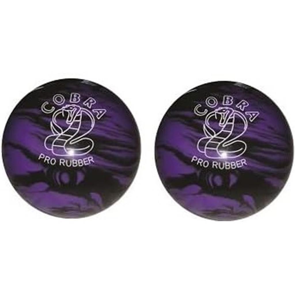 EPCO Duckpin Bowling Ball - Cobra Pro Rubber - Lavender & Black (4 3/4 inch- 3lbs. 10oz.) - 2 Balls