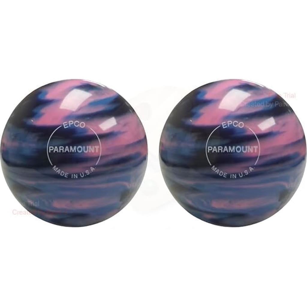 EPCO Duckpin Bowling Balls- Marbleized - Navy, Light Blue & Pink (4 7/8 inch- 3lbs. 8 oz) 2 Balls