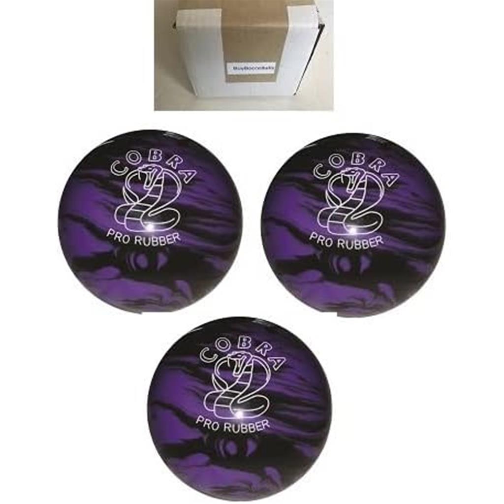 EPCO Duckpin Bowling Ball - Cobra Pro Rubber - Lavender & Black (4 7/8 inch- 3lbs. 10oz.) - 3 Balls