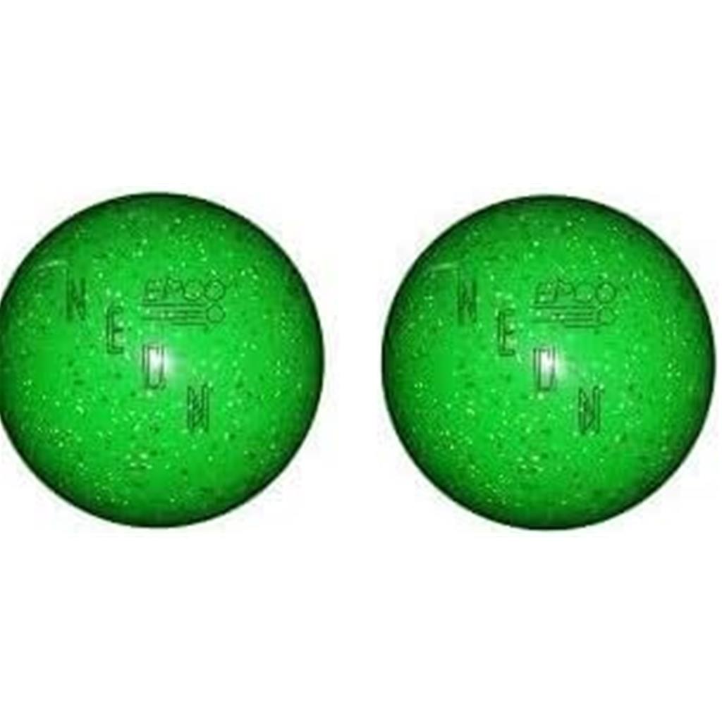 EPCO Duckpin Bowling Balls- Neon Speckled - Green (4 7/8 inch- 3lbs. 10 oz.) 2 Balls