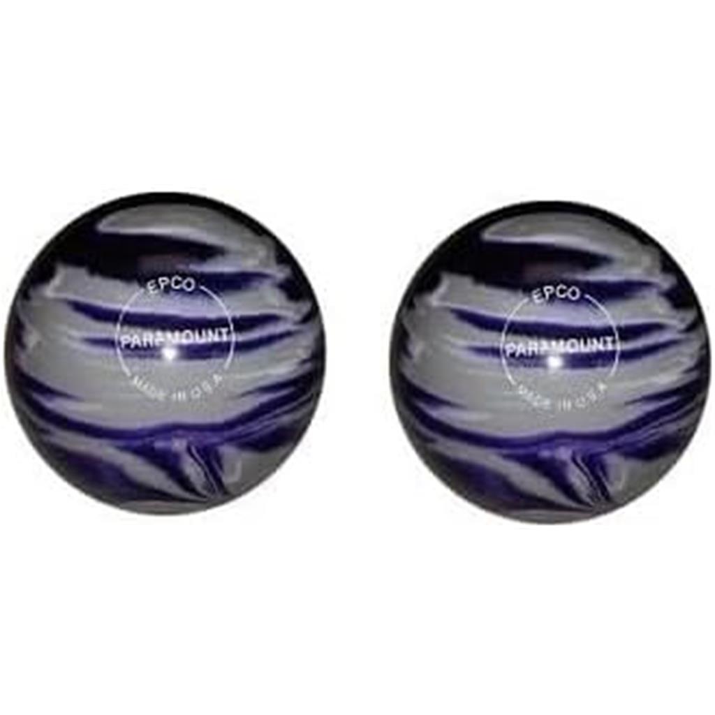 EPCO Duckpin Bowling Balls- Marbleized - Purple, Grey & White (5 inch- 3lbs. 10 oz.) 2 Balls