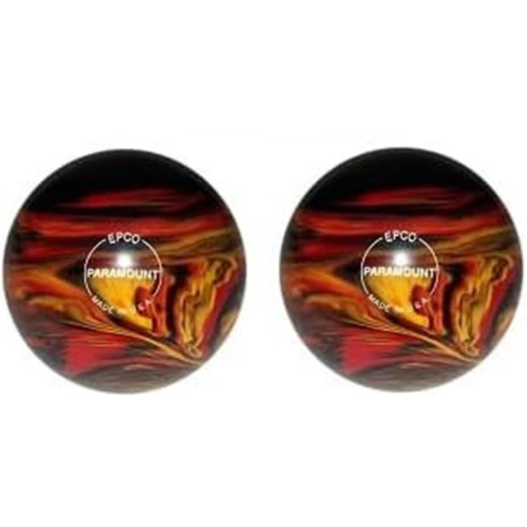 EPCO Duckpin Bowling Balls- Marbleized - Black, Red & Yellow 4 7/8 inch- 3lbs. 12 oz. 2 Balls