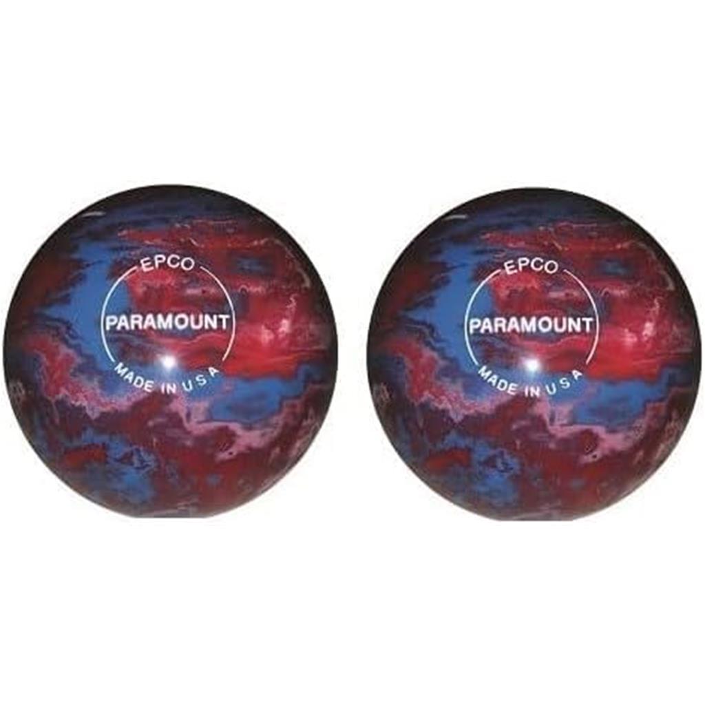 EPCO Duckpin Bowling Balls- Marbleized - Royal, Red & White 4 7/8 inch- 3lbs. 12 oz. 2 Balls