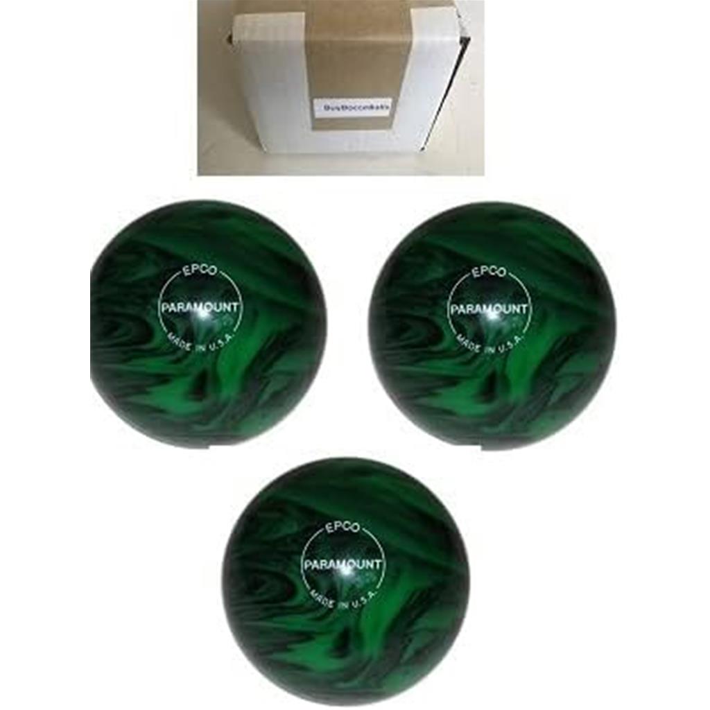 EPCO Duckpin Bowling Balls- Marbleized Glow - Green & Black (4 7/8 inch - 3lbs 8oz) - 3 Balls