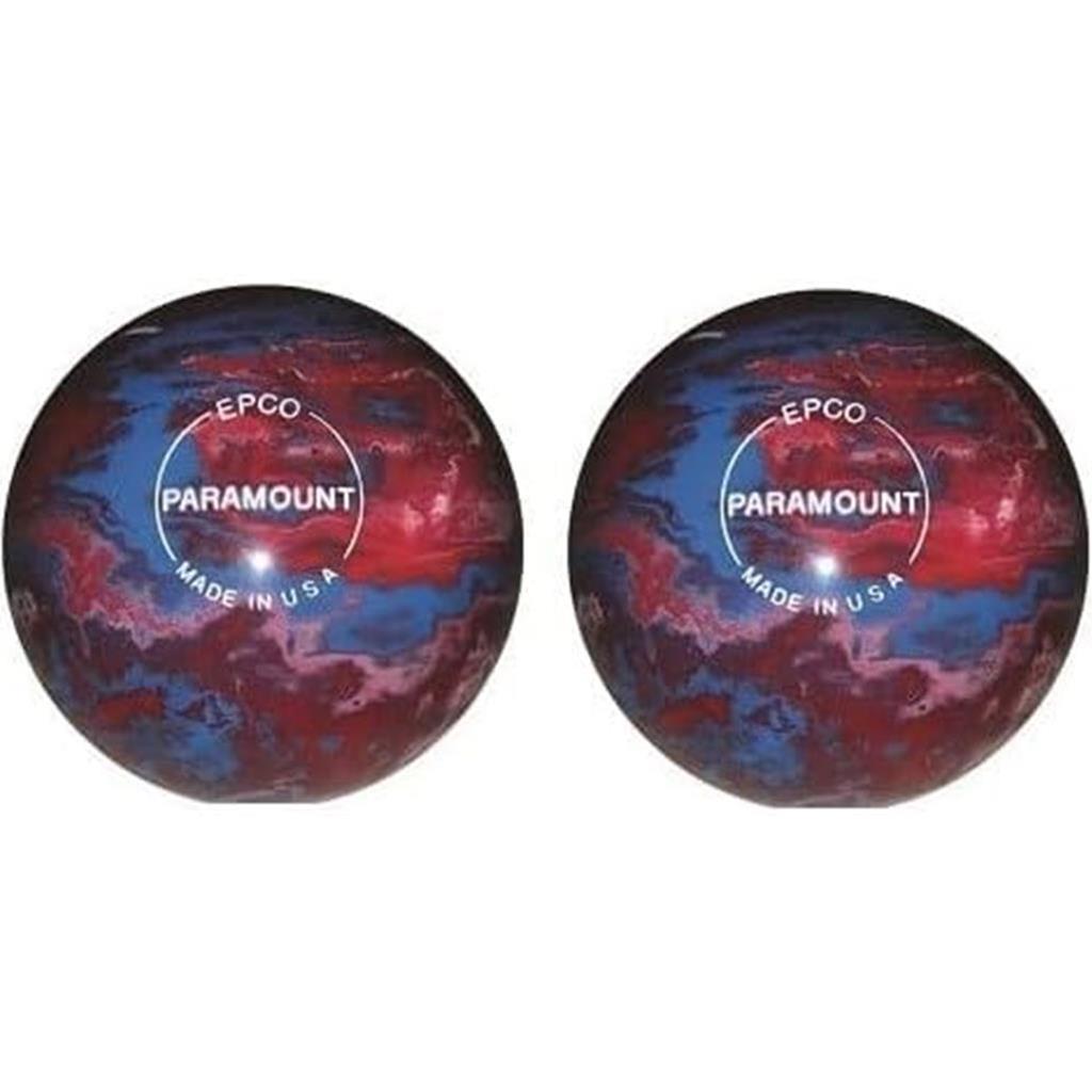 EPCO Duckpin Bowling Balls- Marbleized - Royal, Red & White (4 3/4 inch- 3lbs. 8 oz.) 2 Balls