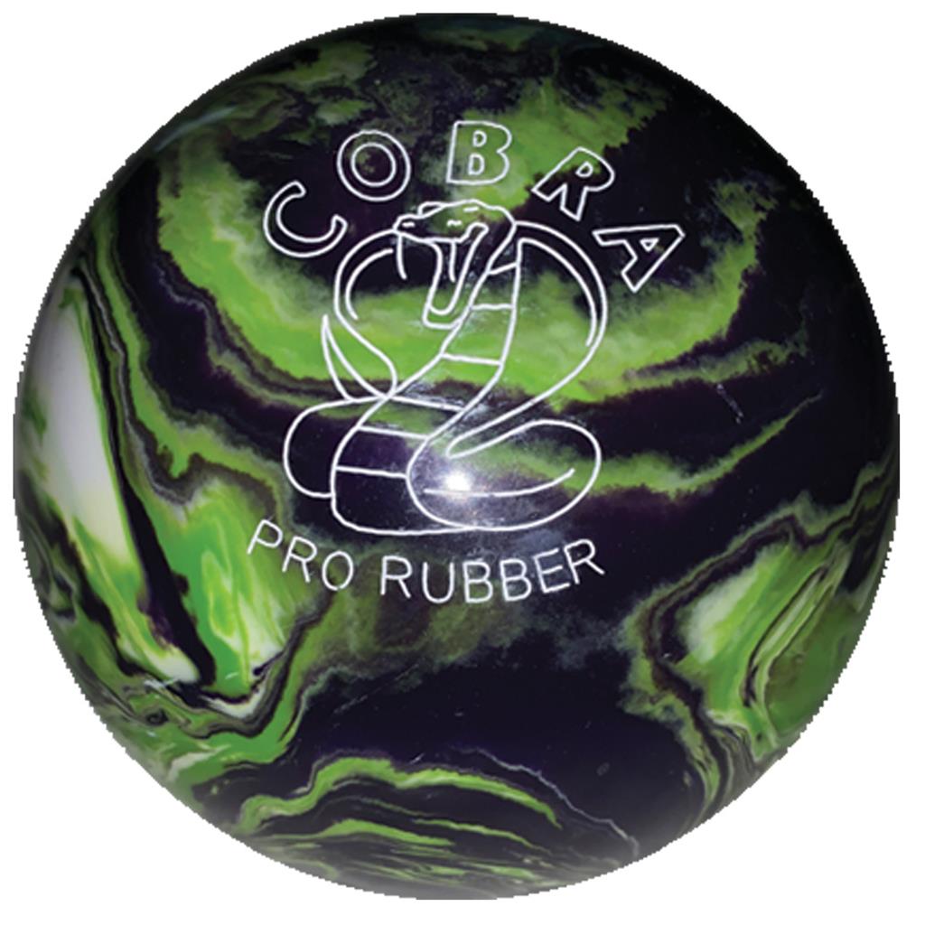 EPCO Duckpin Bowling Ball - Cobra Pro Rubber - Purple, Lime & White (4 3/4 inch- 3lbs. 8oz.) 1 Ball