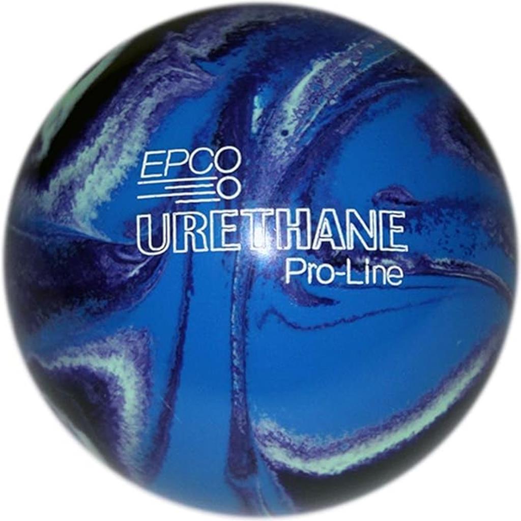 EPCO Candlepin Bowling Ball- Rubber - Royal with White & Black (4 1/2 inch- 2lbs. 6oz.) 1 Ball 